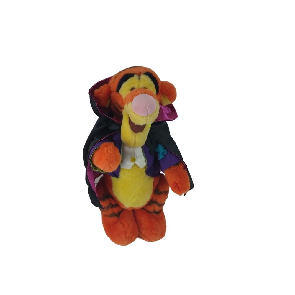 Disney Winnie the Pooh Vampire Tigger Halloween Dracula Plush Poseable Legs 14" - Picture 2 of 7
